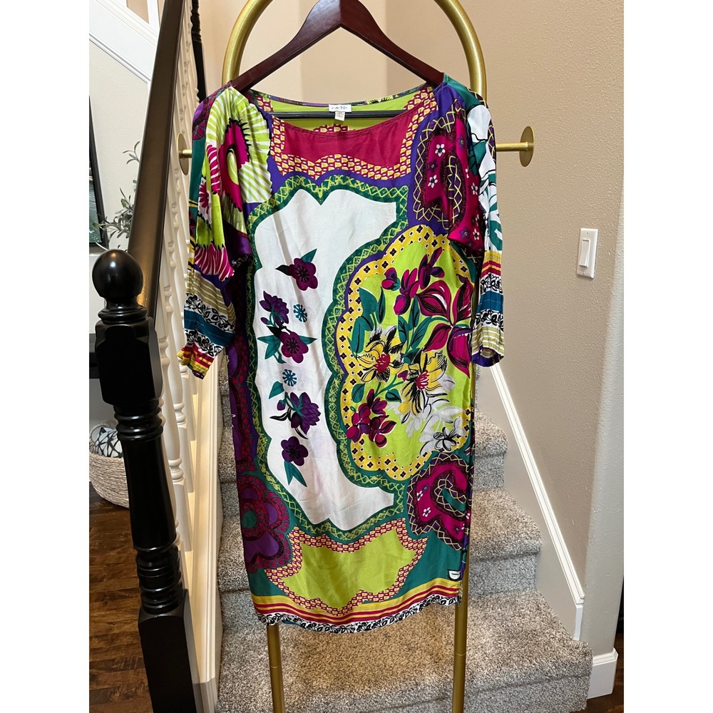 Vintage 90s silk cache sheath dress